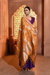 Mustard Floral Handwoven Banarsi Silk Duppatta