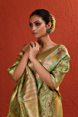 Forest Handwoven Banarsi Silk Saree
