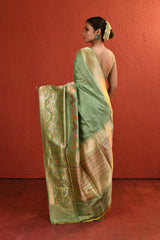 Forest Handwoven Banarsi Silk Saree
