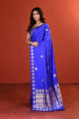 Blue Boota Mashru Silk Saree