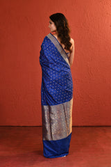 Blue Meenakari Silk Saree