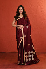 Maroon Mashru Silk Saree
