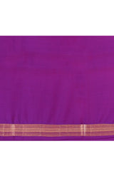 Purple Meenakari Shikargah Handwoven Silk Saree