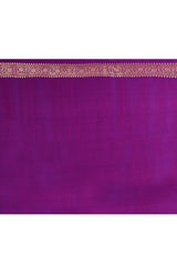 Purple Brocade Silk Saree