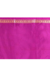 Purple Silver Gold Handwoven Jaal Banarsi Saree