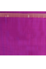 Purple Contemporary Silver Gold Zari Silk Saree