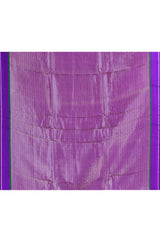 Violet Mashru Silk Saree with Motifs