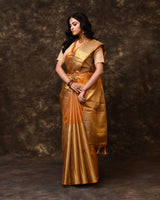Gold Tissue Saree with Running Blouse Piece