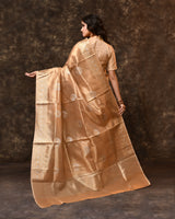 Liquid Gold Tissue Booti Saree with Running Blouse Piece