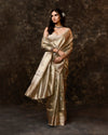 Green Tissue Booti Saree with Running Blouse Piece