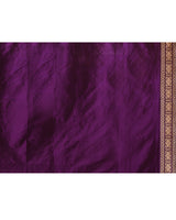 Purple Heirloom Gold Silver Zari Silk Saree