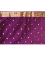 Purple Mystical Garden Woven Banarsi Silk Saree