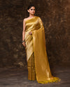 Lime Brocade Banarsi Silk Saree with Running Blouse Piece