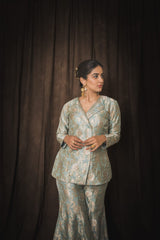 Vaidehi Parashurami in Powder Blue Brocade Garara Set