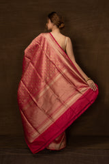 Banarasi Meenakari Jaal Rani Silk Saree