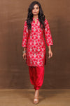 Red Brocade Dhoti Set
