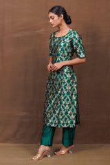 Banarasi Silk Zari Woven Kurta with Raw Silk Pant