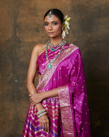 Purple Chevron Lehenga Set