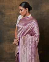 Purple Banarasi Jaal Saree