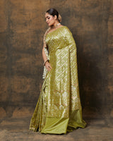Sea Green Banarasi Silk Saree
