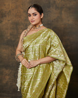 Sea Green Banarasi Silk Saree