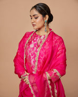Banarasi Kurta with Sharara & Organza Dupatta