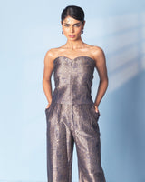 Brocade Corset with Brocade Trouser Set