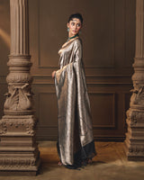 Black Jaal Brocade Saree