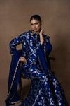 Royal Blue Summer Silk Kurta Garara Set