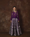 Royal Purple Banarsi Silk Lehenga with Silk Shirt