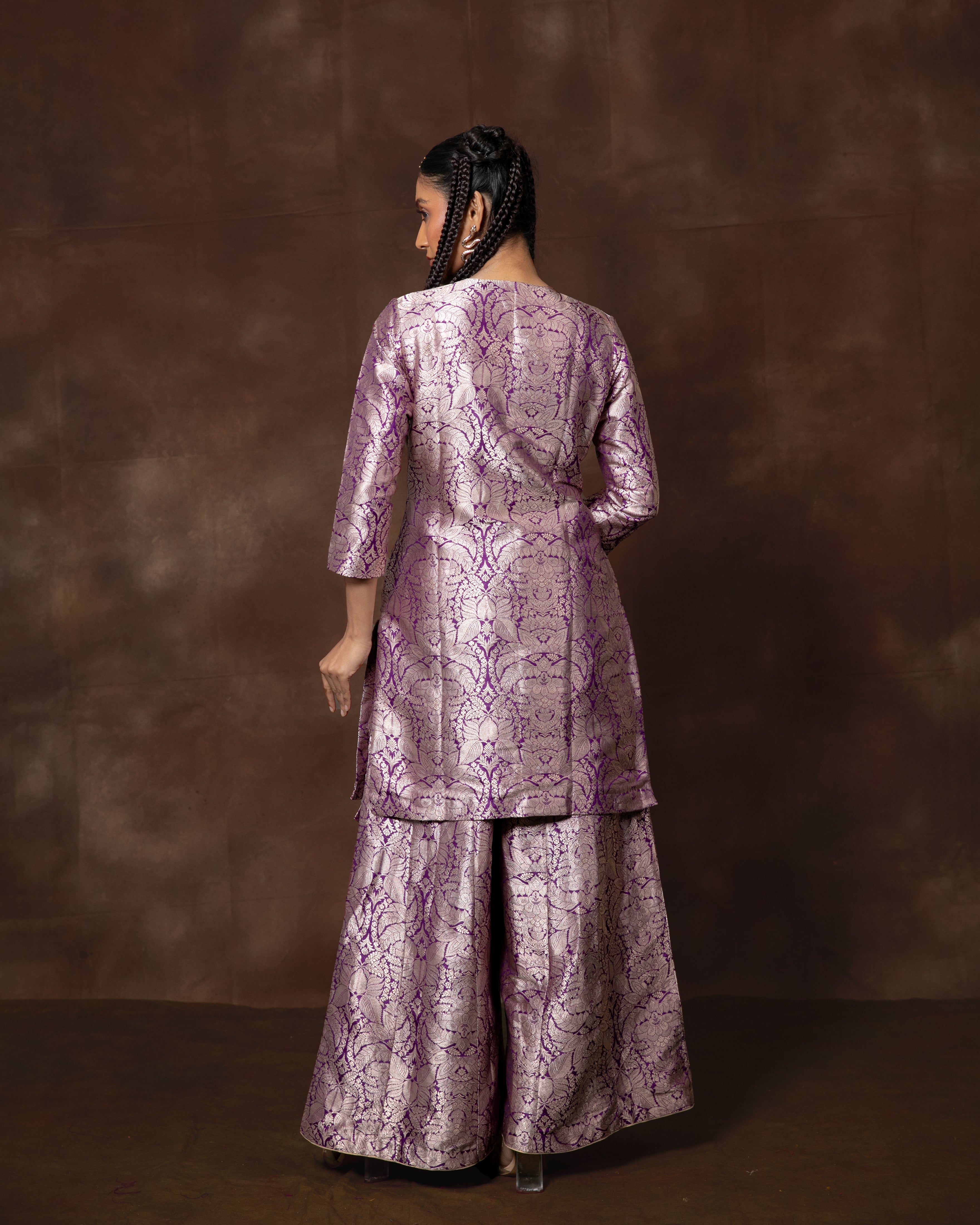 Banarasi Jaal Kurta Sharara Set