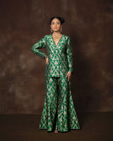 Green Gharara & Jacket Set