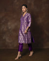 Purple Banarasi Silk Kurta Set