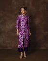 Purple Banarasi Silk Kurta Set